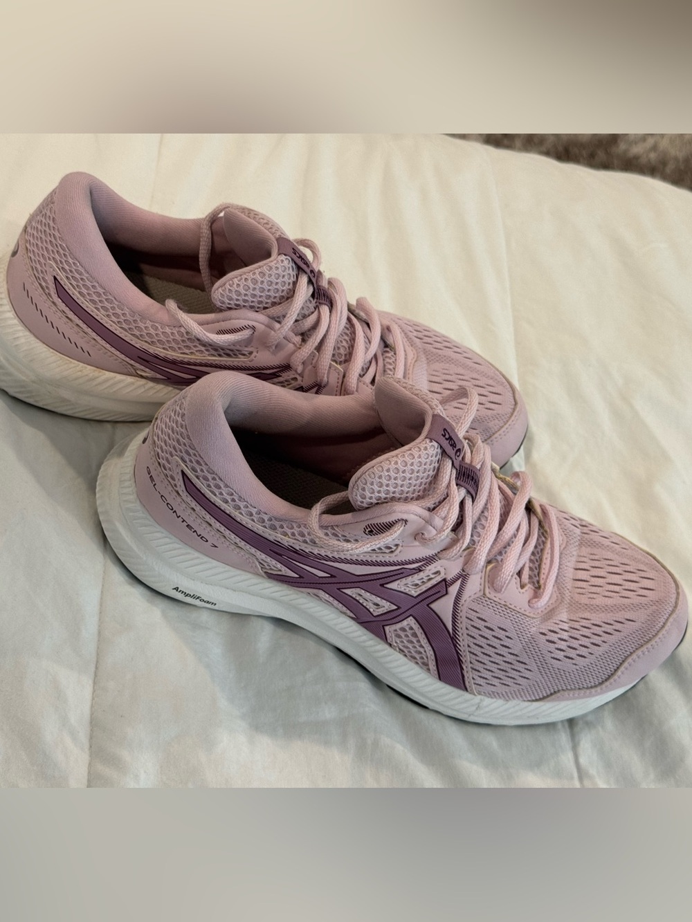 ASICS Women's Light Pink and Lavender Running Sneakers